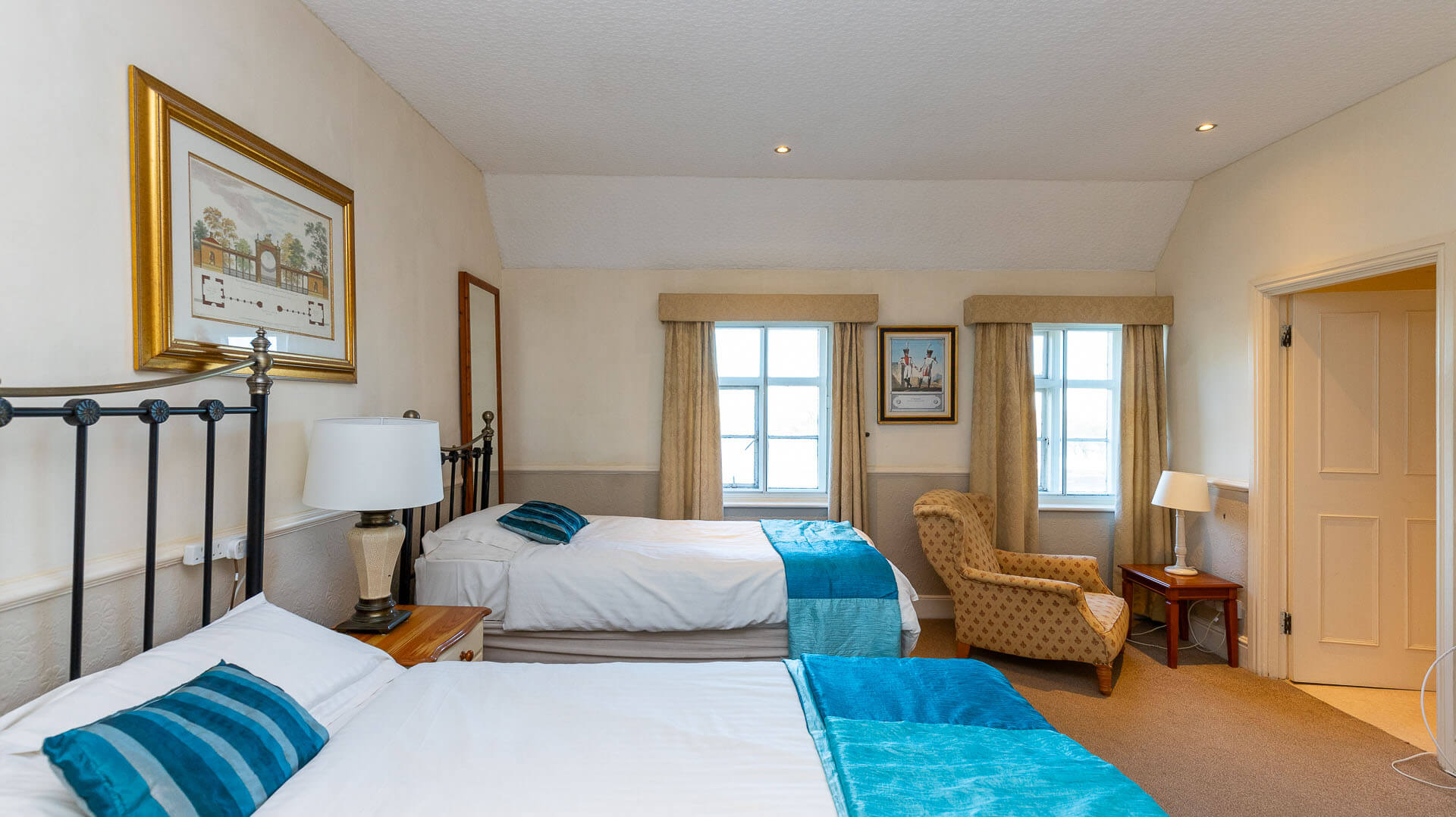 The Sibson Inn Main Bedroom free-standing bath